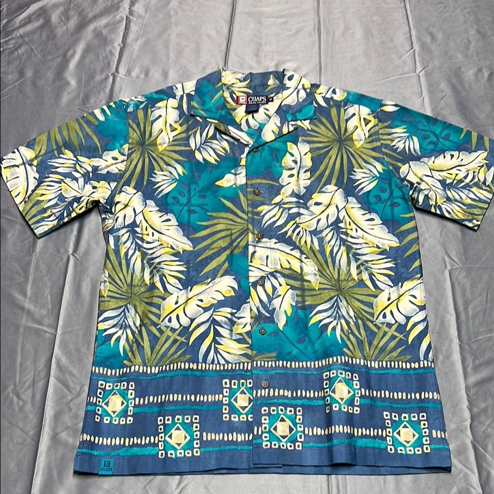 Ralph Lauren Mens Hawaiian printed button down casual floral print size Medium